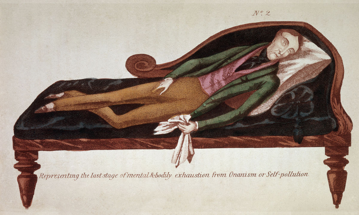 Representing the last stage of mental & bodily exhaustion from Onanism or Self-pollution - nd