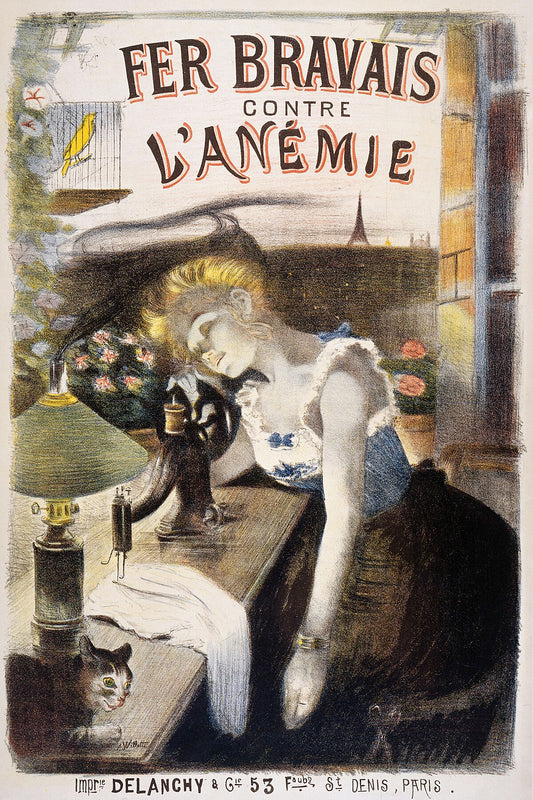 Fer Bravais for Anaemia by Adolphe Léon Willette- 1896