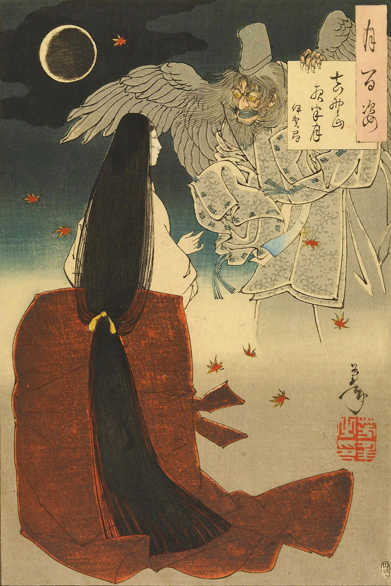 Luz de luna sobre el monte Yoshino de Utagawa Kuniyoshi - 1886 