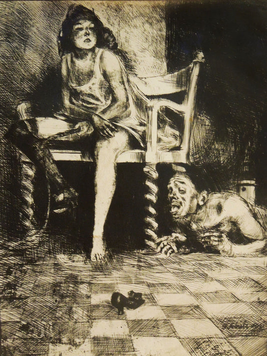 Kobieta z Biczem (Bestie) by Bruno Schulz (Woman with a Whip (Beasts)) - 1921.