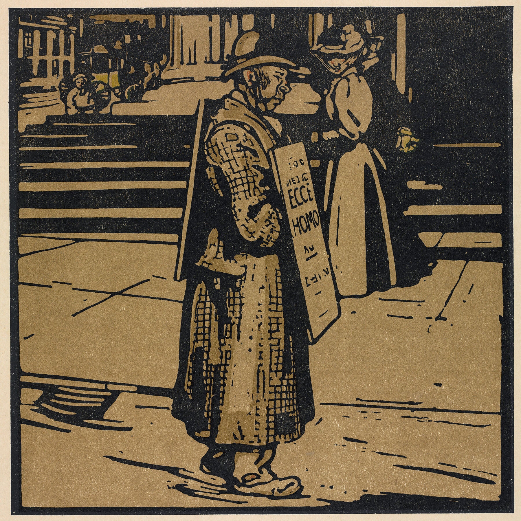 London Types : Sandwich Man by William Nicholson - 1898