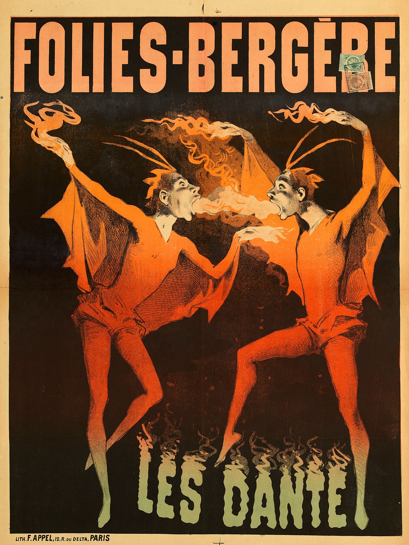 Folies-Bergère Les Dante, Poster - 1889