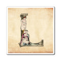 Magnet featuring the letter L from the Erotic Alphabet, 1880, by French artist Joseph Apoux (1846-1910).