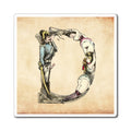 Magnet featuring the letter D from the Erotic Alphabet, 1880, by French artist Joseph Apoux (1846-1910).