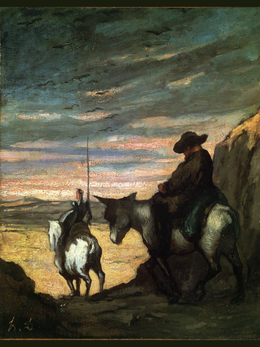 Don Quixote et Sancho Panza by Honoré Daumier - c. 1868.