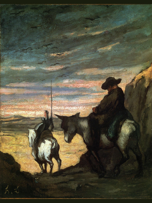 Don Quijote y Sancho Panza de Honoré Daumier - c. 1868. 