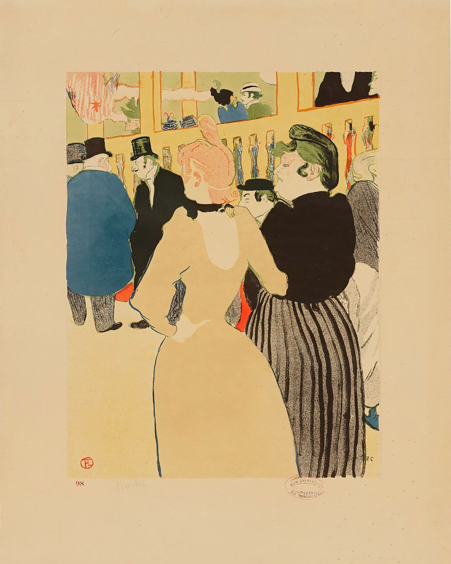 Au Moulin Rouge, la Goulue et sa Soeur by Henri de Toulouse-Lautrec - 1892
