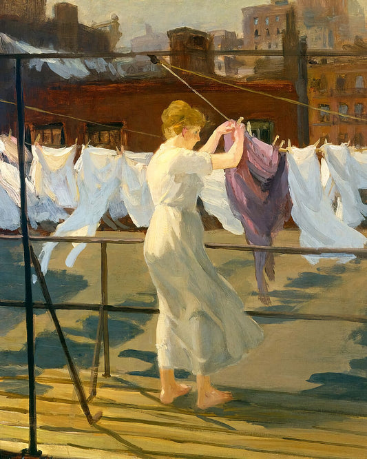Sun and Wind on the Roof by John Sloanv- 1915