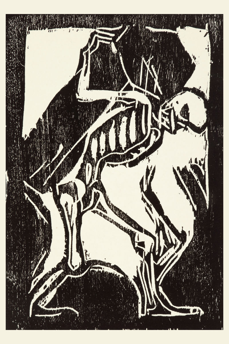 Death with a Coffin by Christian Rohlfs - undated