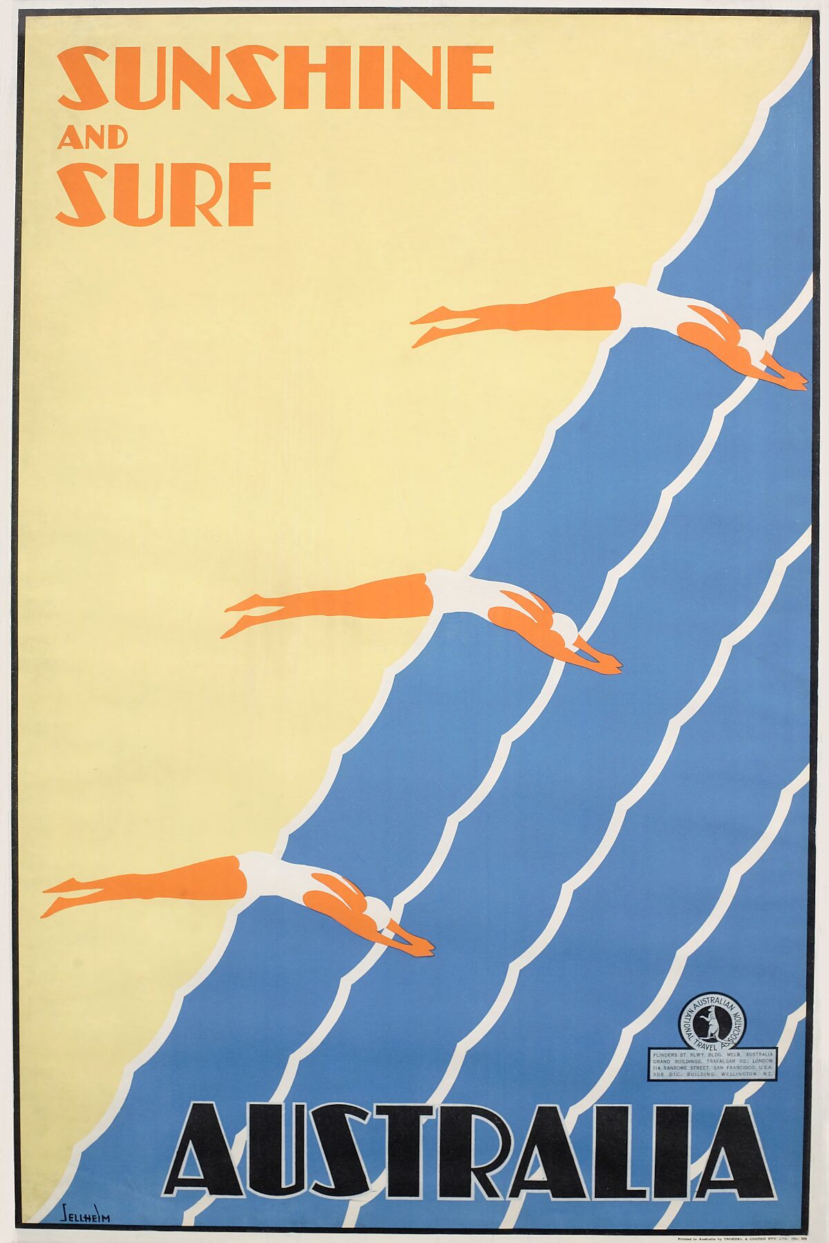 Australia Surf Club by Gert Selheim - 1936