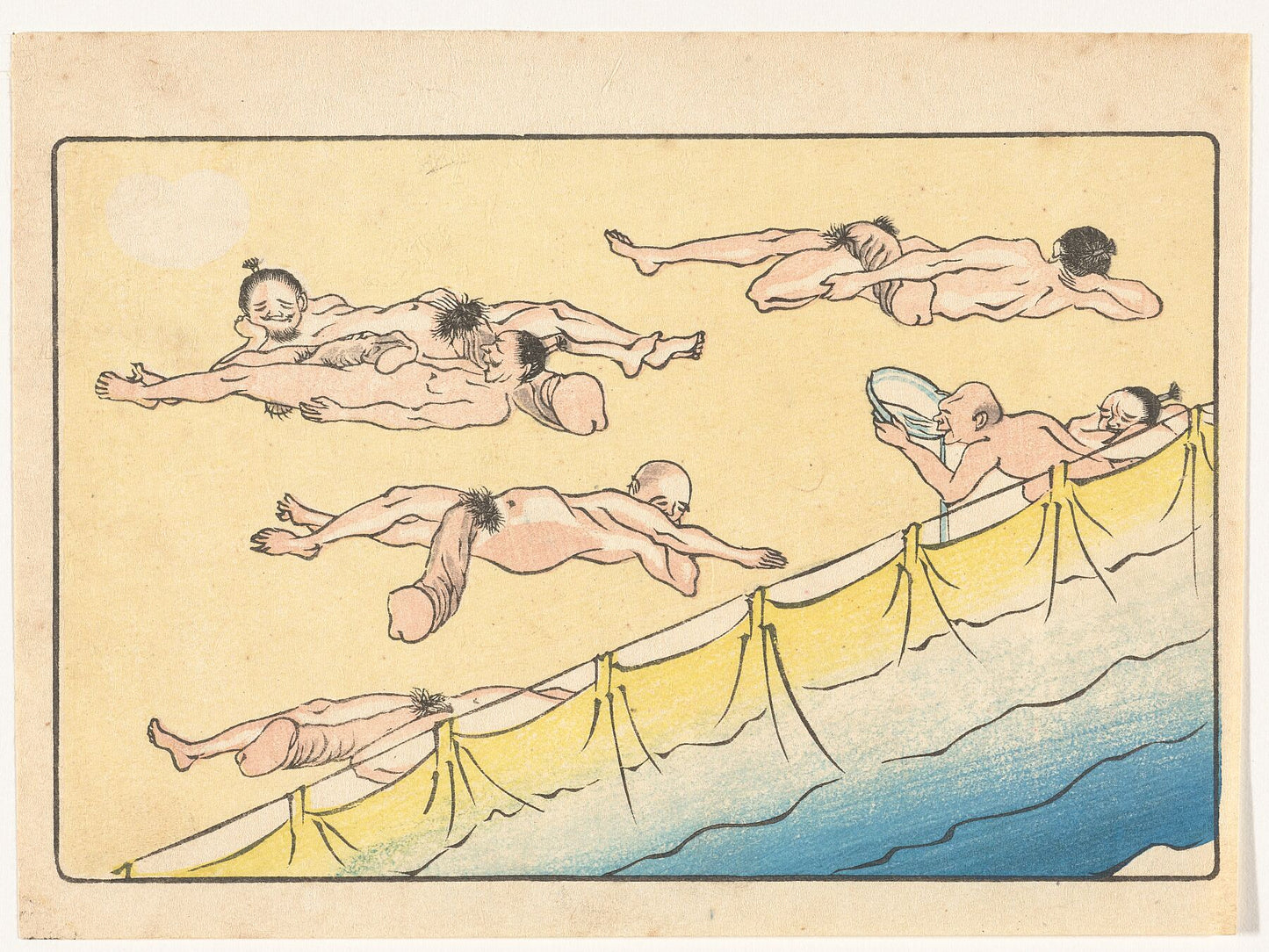 Resting Men by Kawanabe Kyôsai - c. 1870