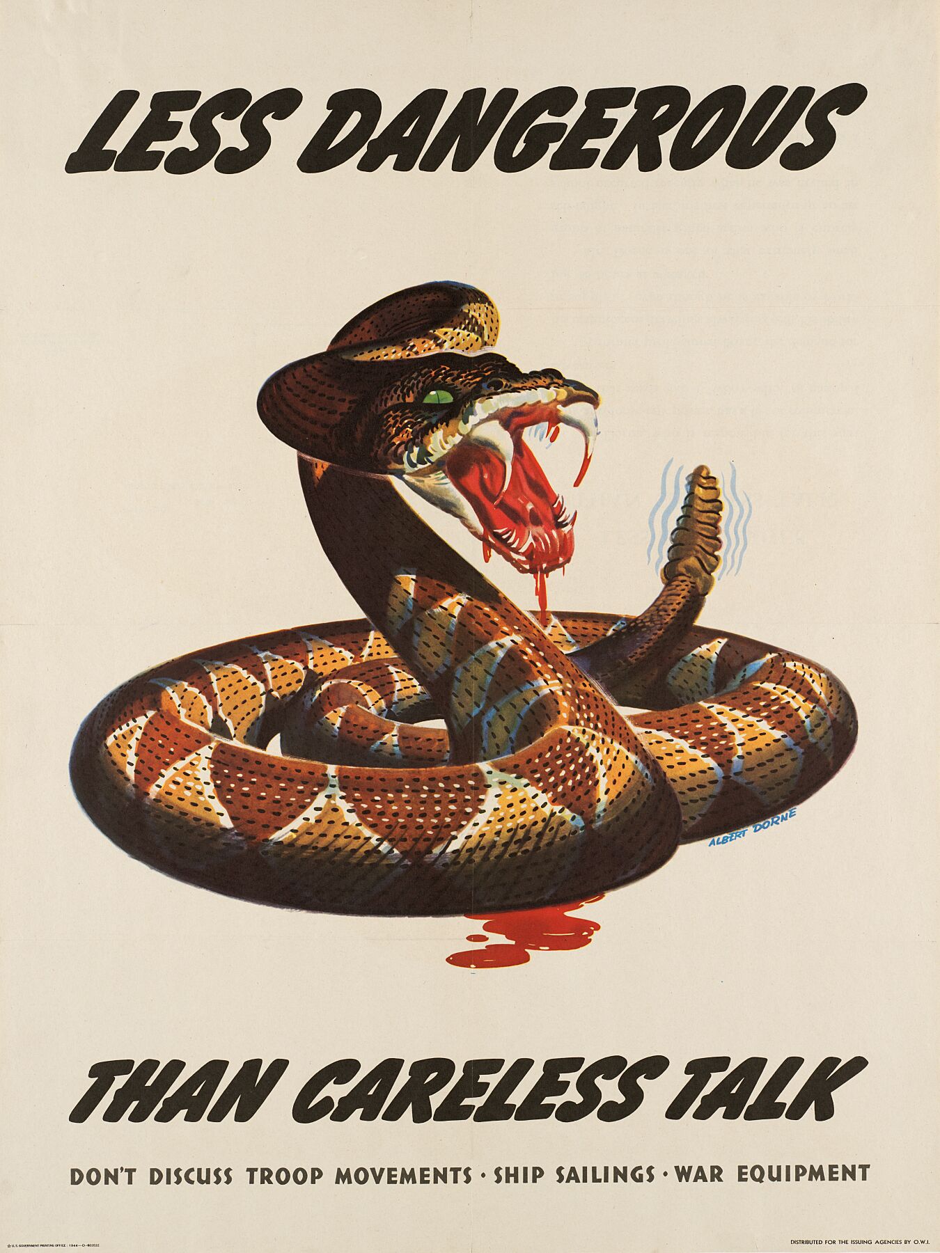 Less Dangerous than Careless Talk by Albert Dorne - 1944