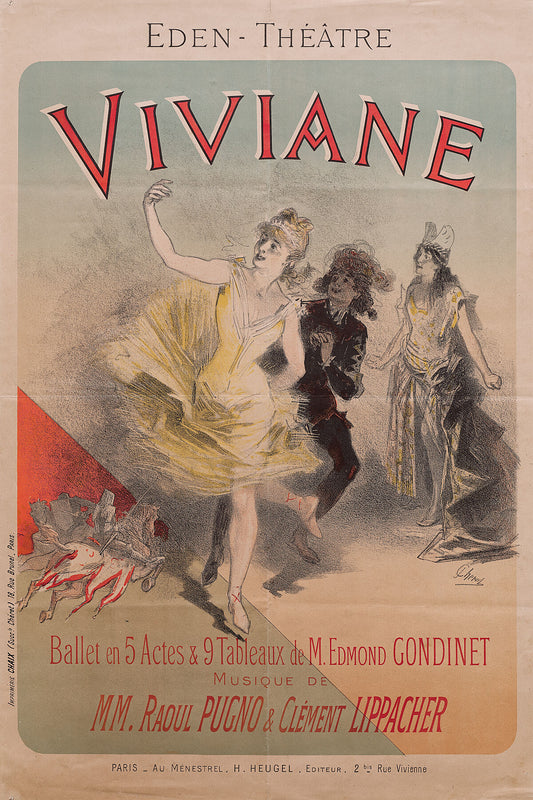 Viviane 1886 designed and made by Jules Chéret (French, 1836-1932)
