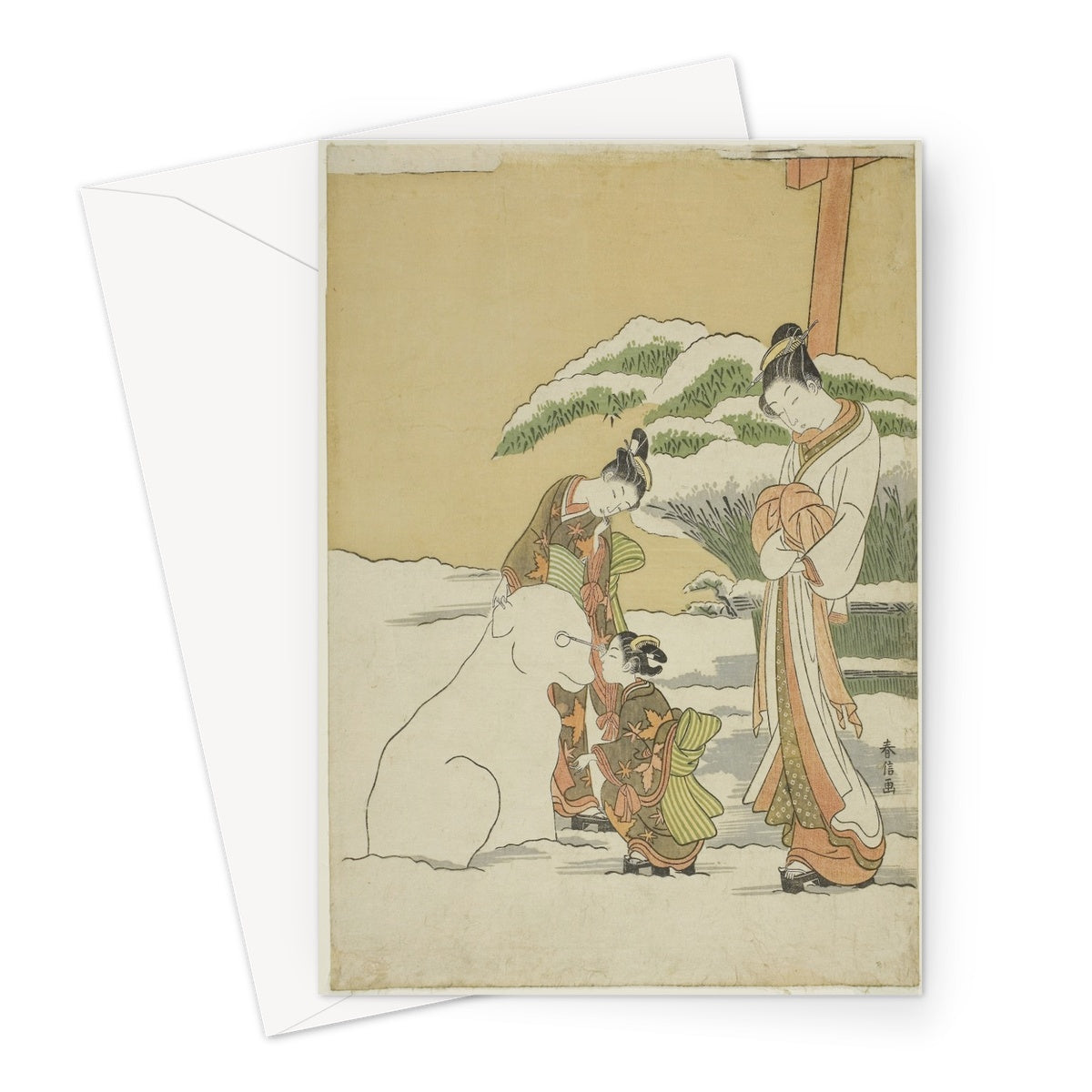 Making a Snow Dog Date- c. 1767-68 - Greeting Card