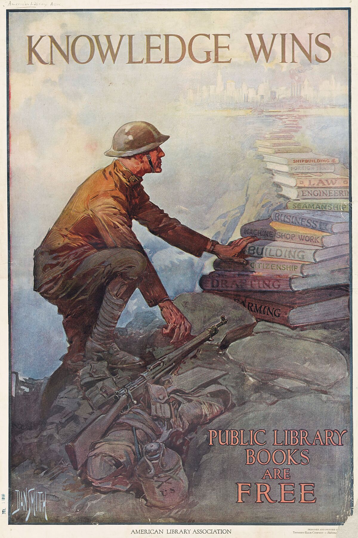 Knowledge Wins by Dan Smith - c. 1916