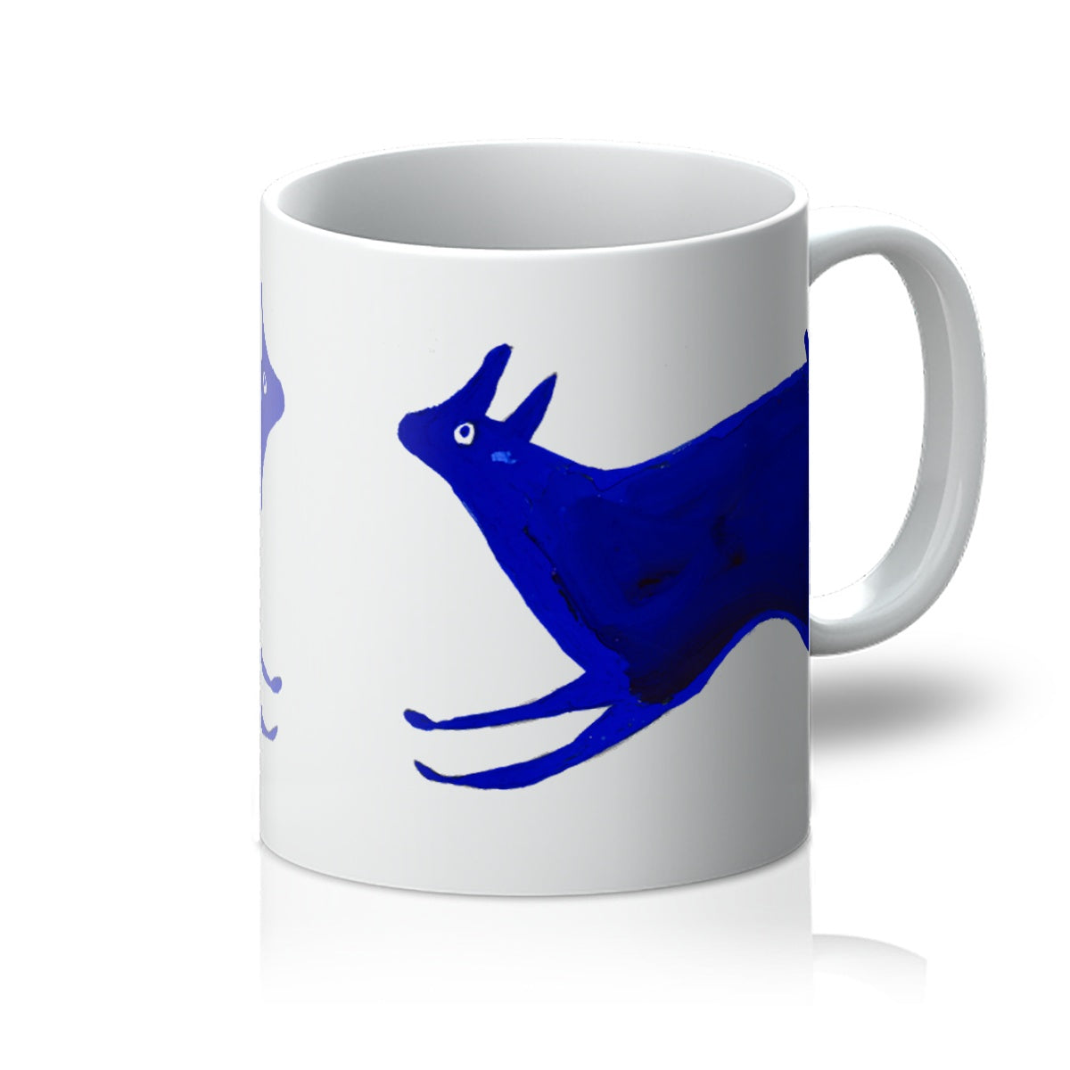 Blue Rabbit Running by Bill Traylor c.1941 - Mug