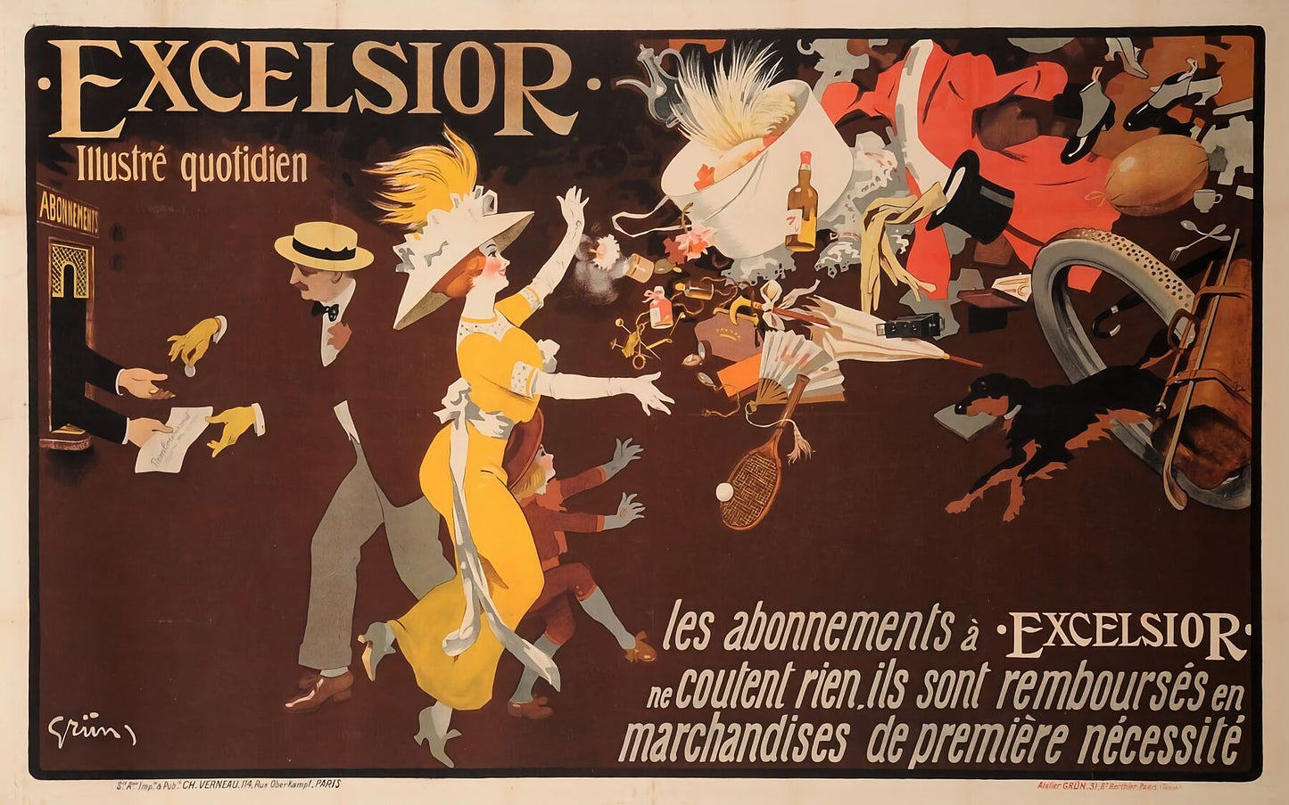 Poster by Jules-Alexandre Grün (1868 – 1934) created in ca. 1920