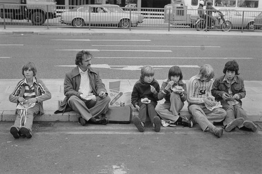 Eating Chips in Manchester by Iain SP Reid c. 1976