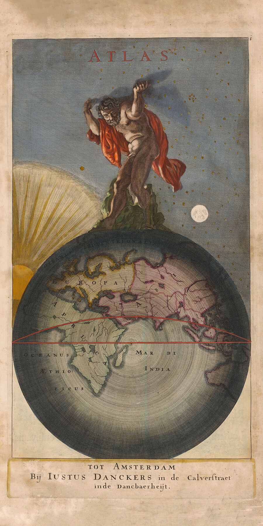 Atlas on the Globe - . 1670 - 1690