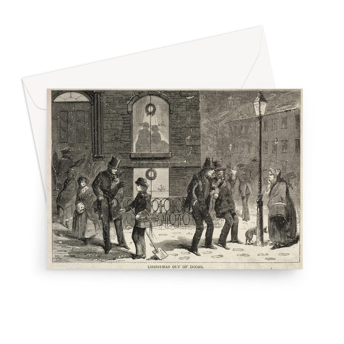 Noël à l'extérieur par Winslow Homer, 1868 - Carte de vœux