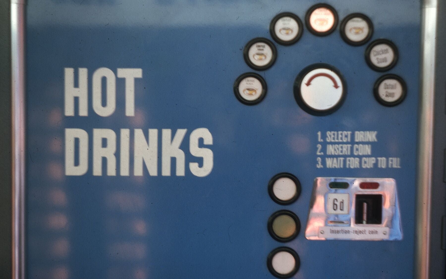 Hot Drinks Machine by Bob Hyde. Taken in the West End of London in the 1960s.