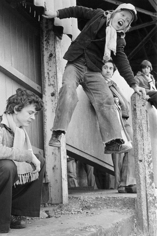 Boy Leaping Down The Terrace by Iain SP Reid - 1976