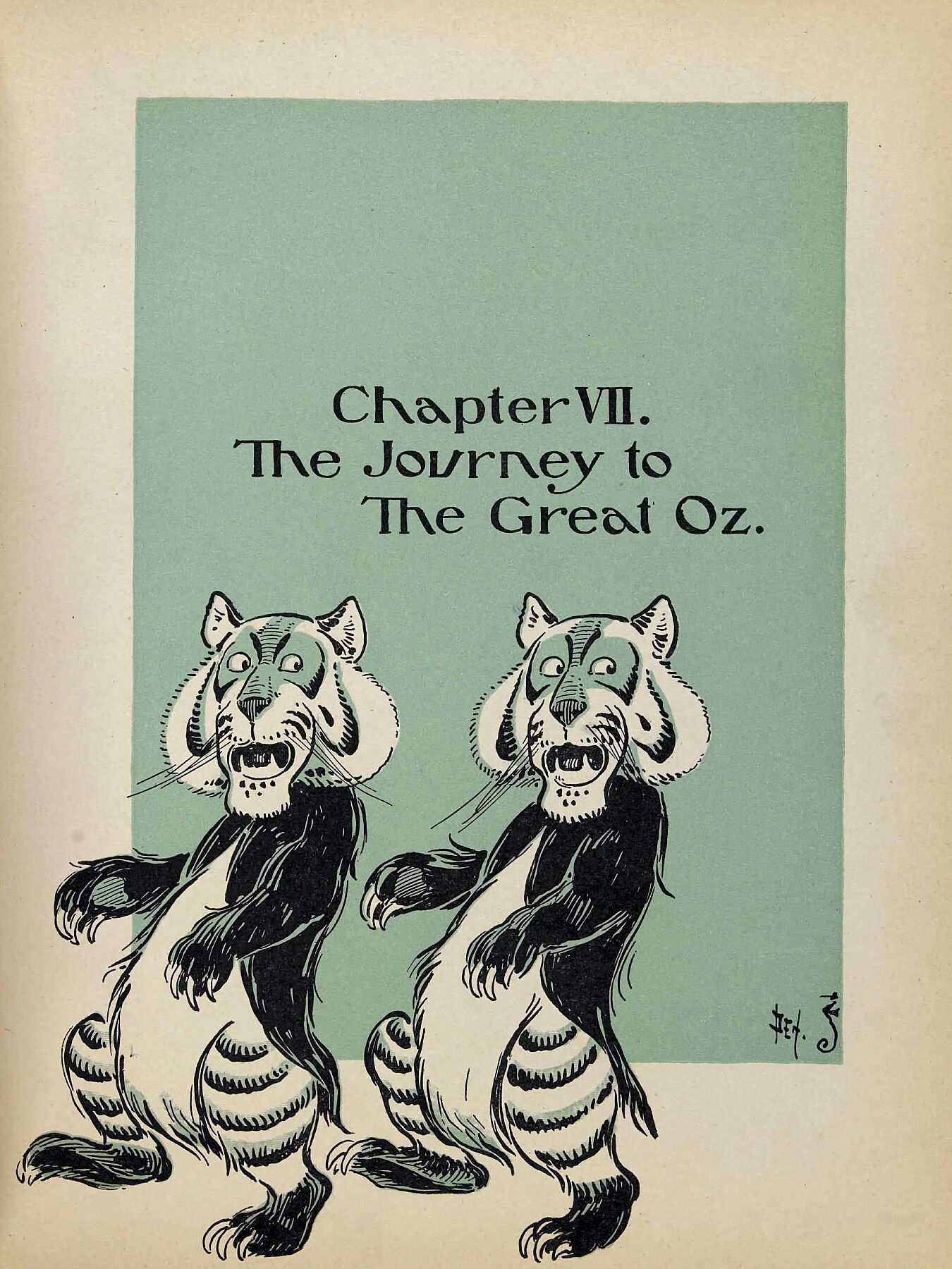 Wizard of Oz Chapter VII the journey to the great Oz by by W. W. Denslow - 1900