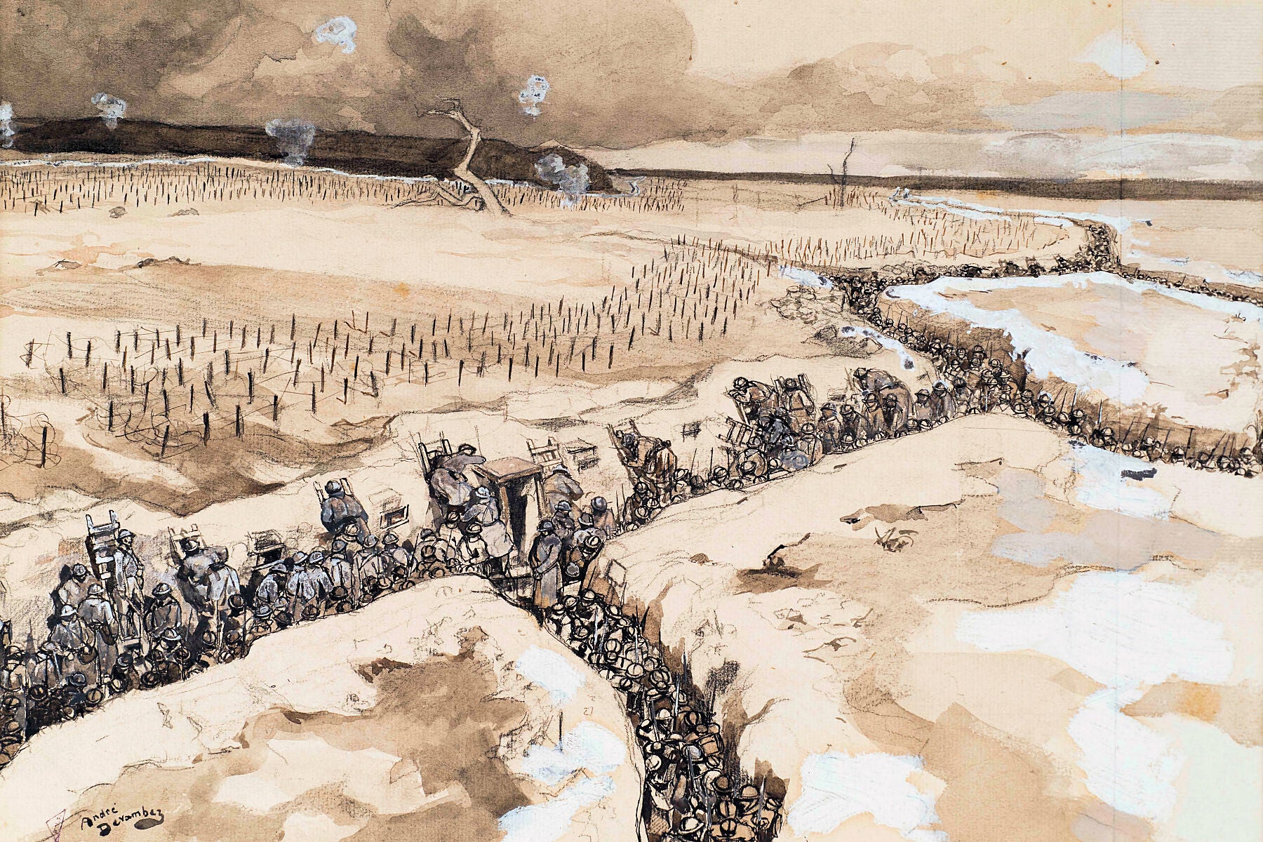 Avant l'attaque, by André Devambez - 1915
