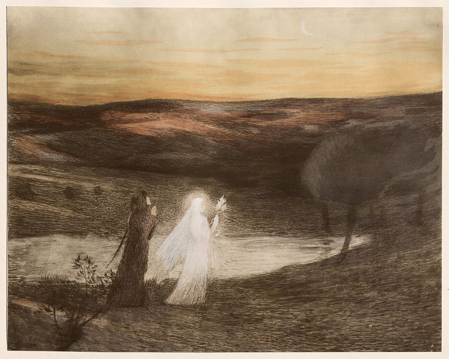 Dante Rencontre Béatrix 1899  Henri Jean Guillaume Martin (French, 1860-1943)