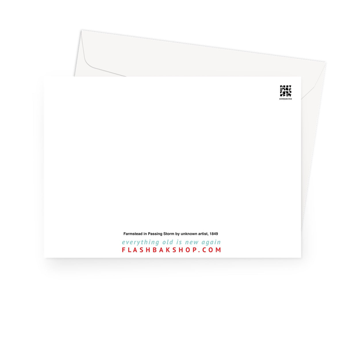 Farmstead in Passing Storm by unknown artist, 1849 - Greeting Card