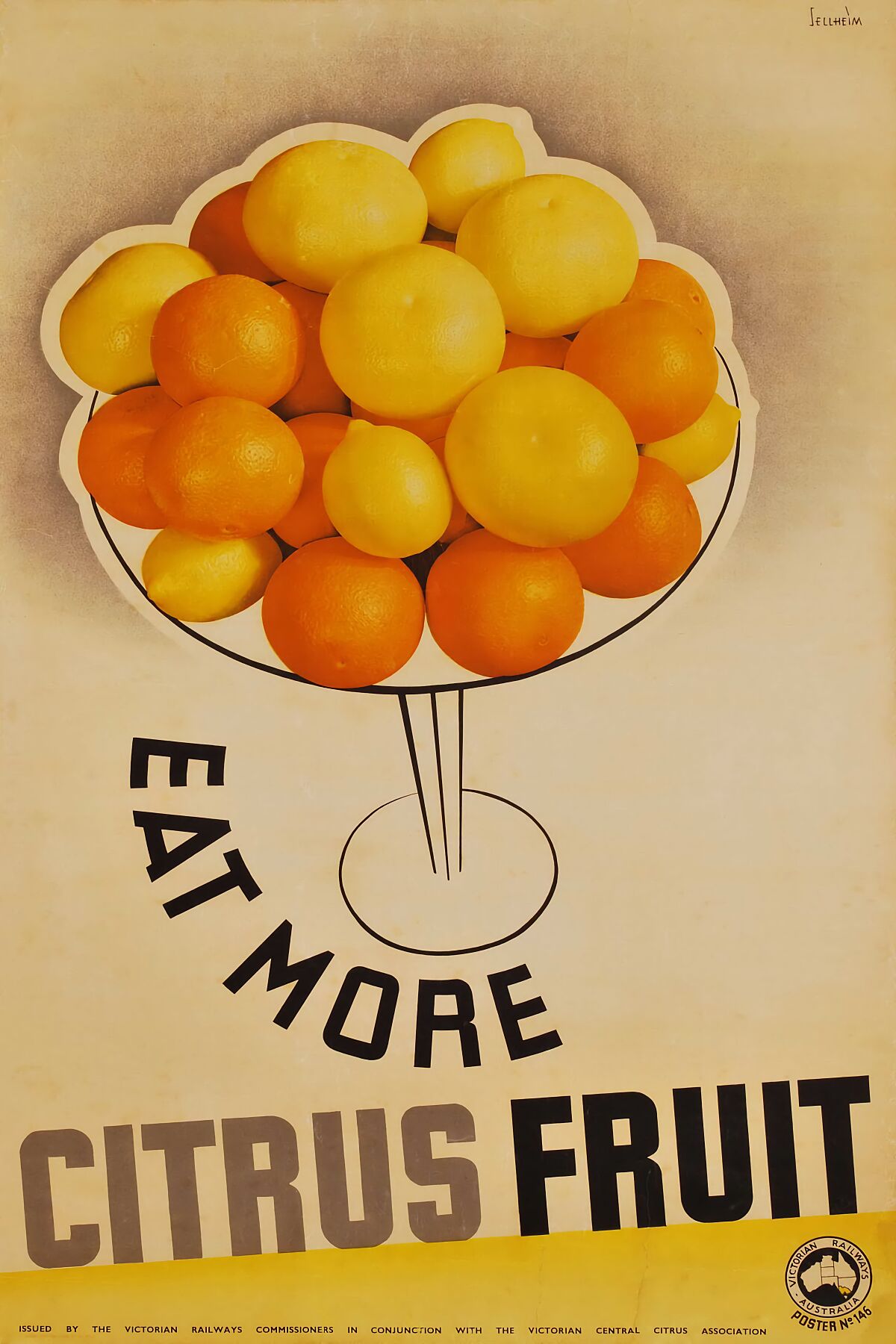 Eat More Citrus Fruit de Gert Selheim Australia - Años 30 