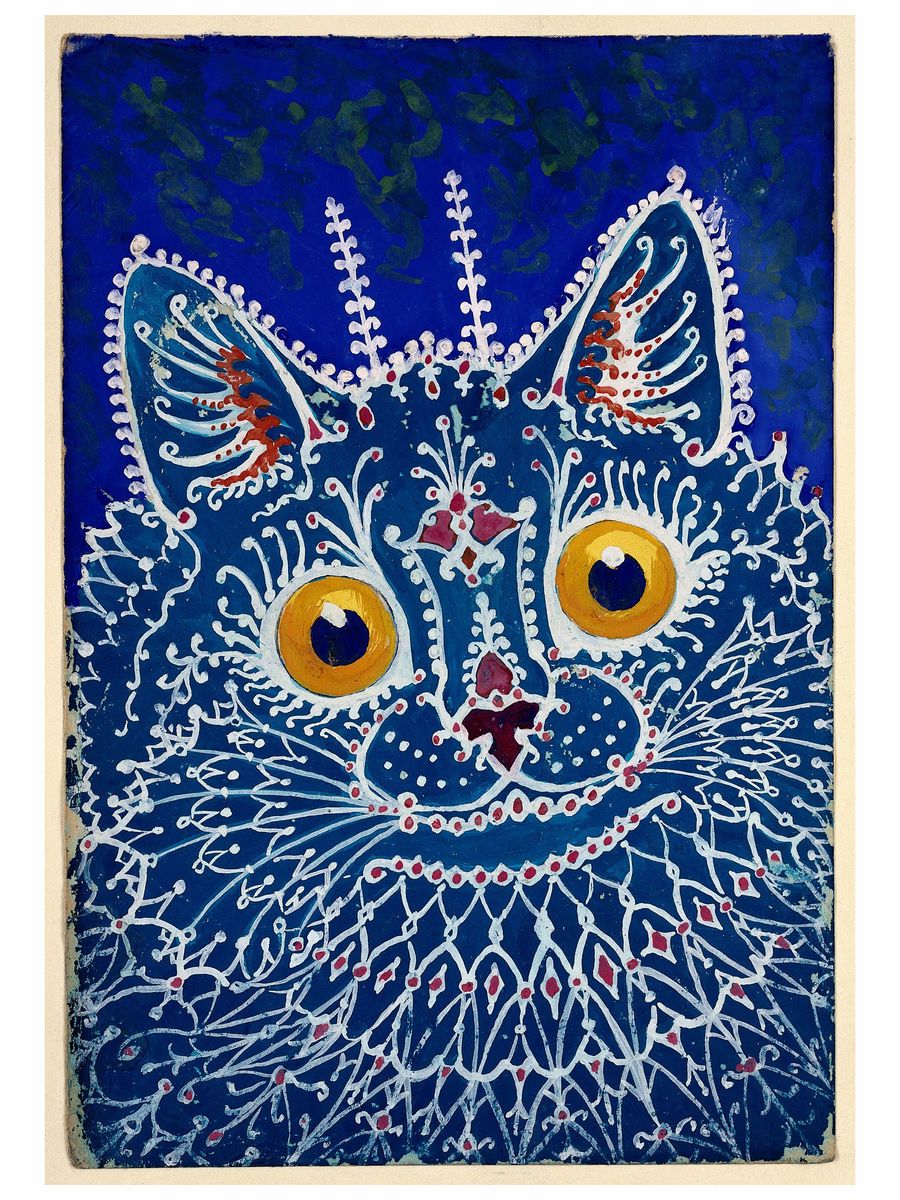 Cat in Gothic Style by Louis Wain, ca. 1925