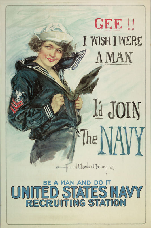 Reclutamiento de la Marina, cartel de Howard Chandler Christy - 1918