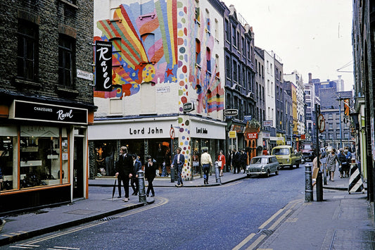 Pedestrians Walking along Carnaby Street in London - 1972