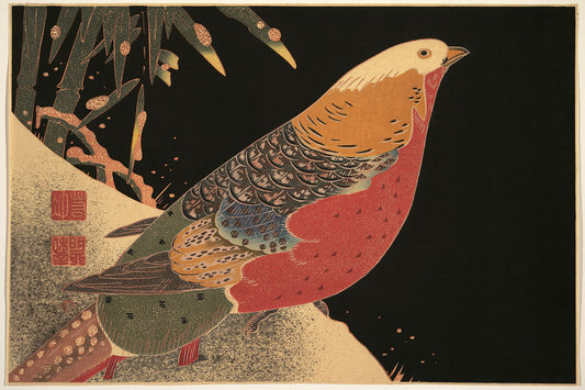 Golden Pheasant in the Snow by Itō Jakuchū Japanese - ca. 1900