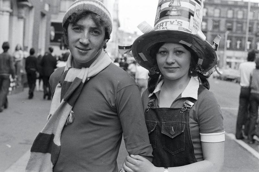 Two Manchester United Fans by Iain SP Reid - c. 1977
