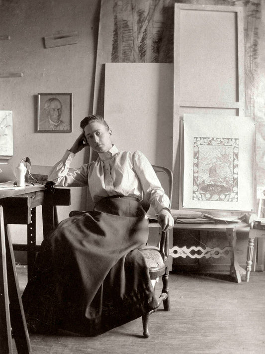Hilma af Klint en su estudio, fotógrafa desconocida - 1895