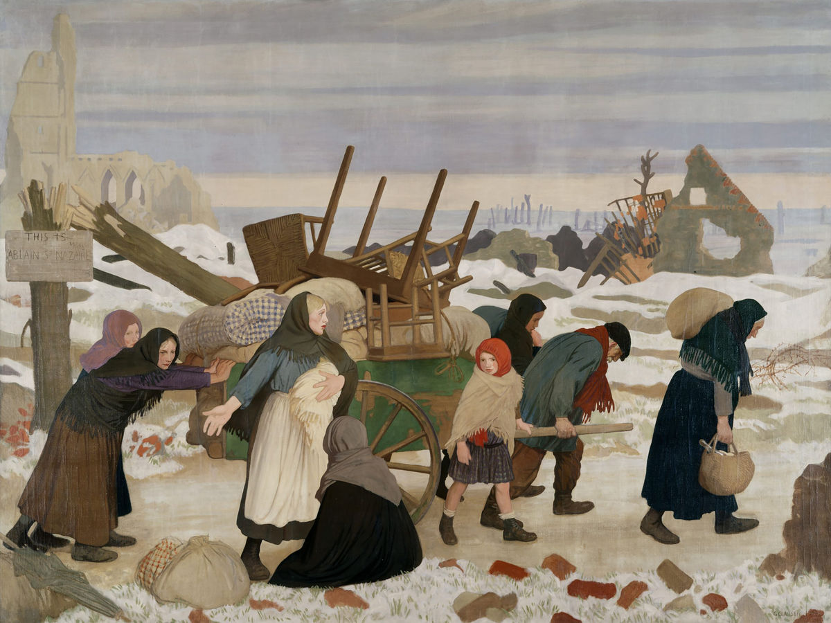 Returning to the Reconquered Land by George Clausen - 1918