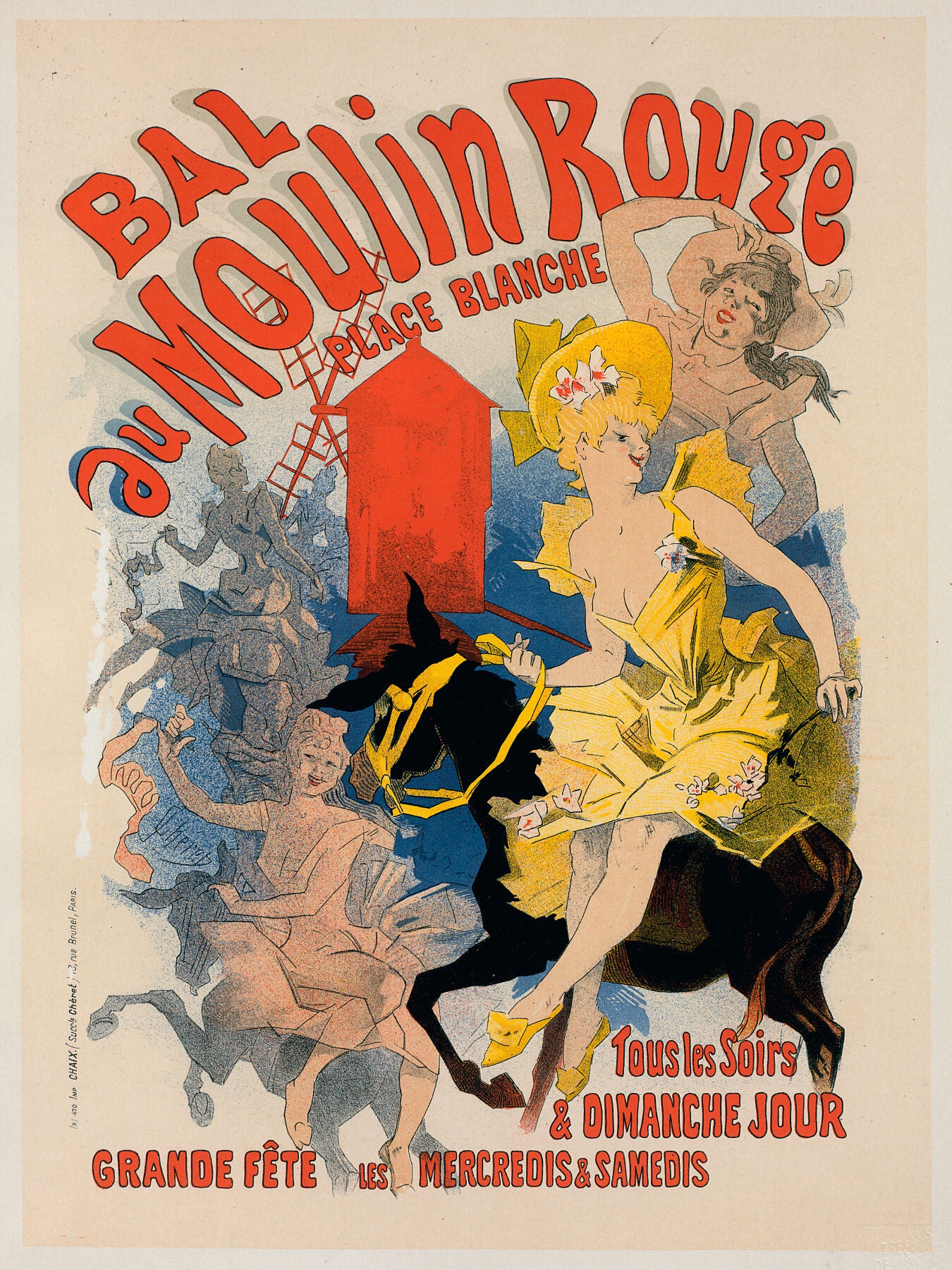 Le Bal du Moulin Rouge by Jules Chéret - 1897