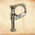 Letter P Print from Joseph Apoux's Erotic Alphabet - 1880