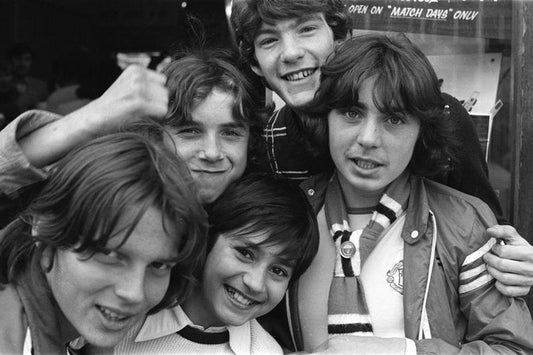 Five Manchester United Fans by Iain SP Reid - c. 1976