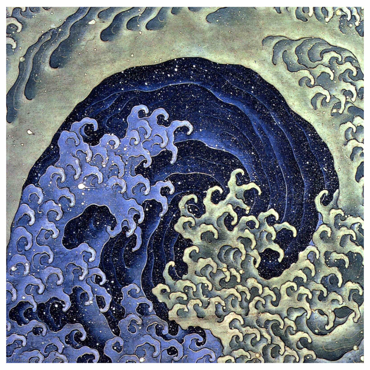 Feminine Wave by Katsushika Hokusai - 1840