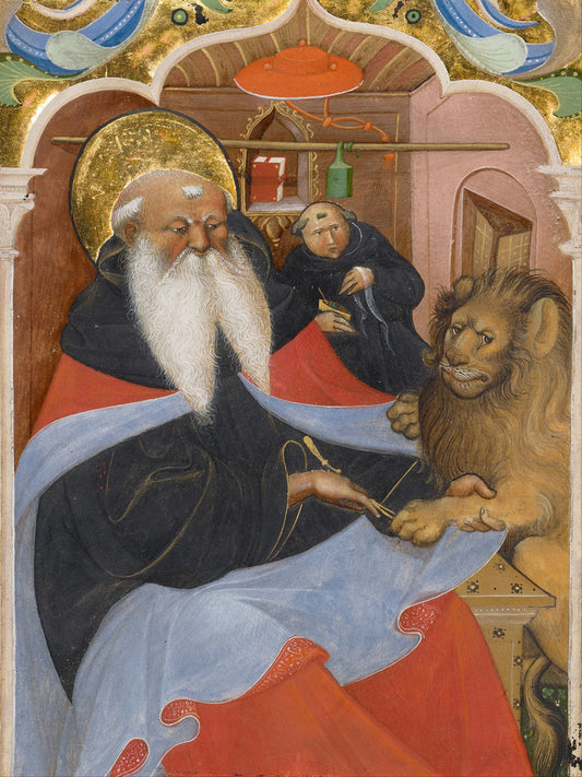 Saint Jerome Extracting a Thorn by Master of the Murano Gradual - 1450
