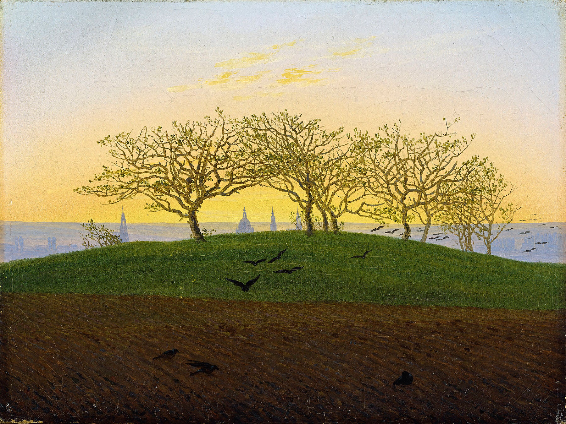 Hills and Ploughed Fields near Dresden Caspar David Friedrich Date- 1825