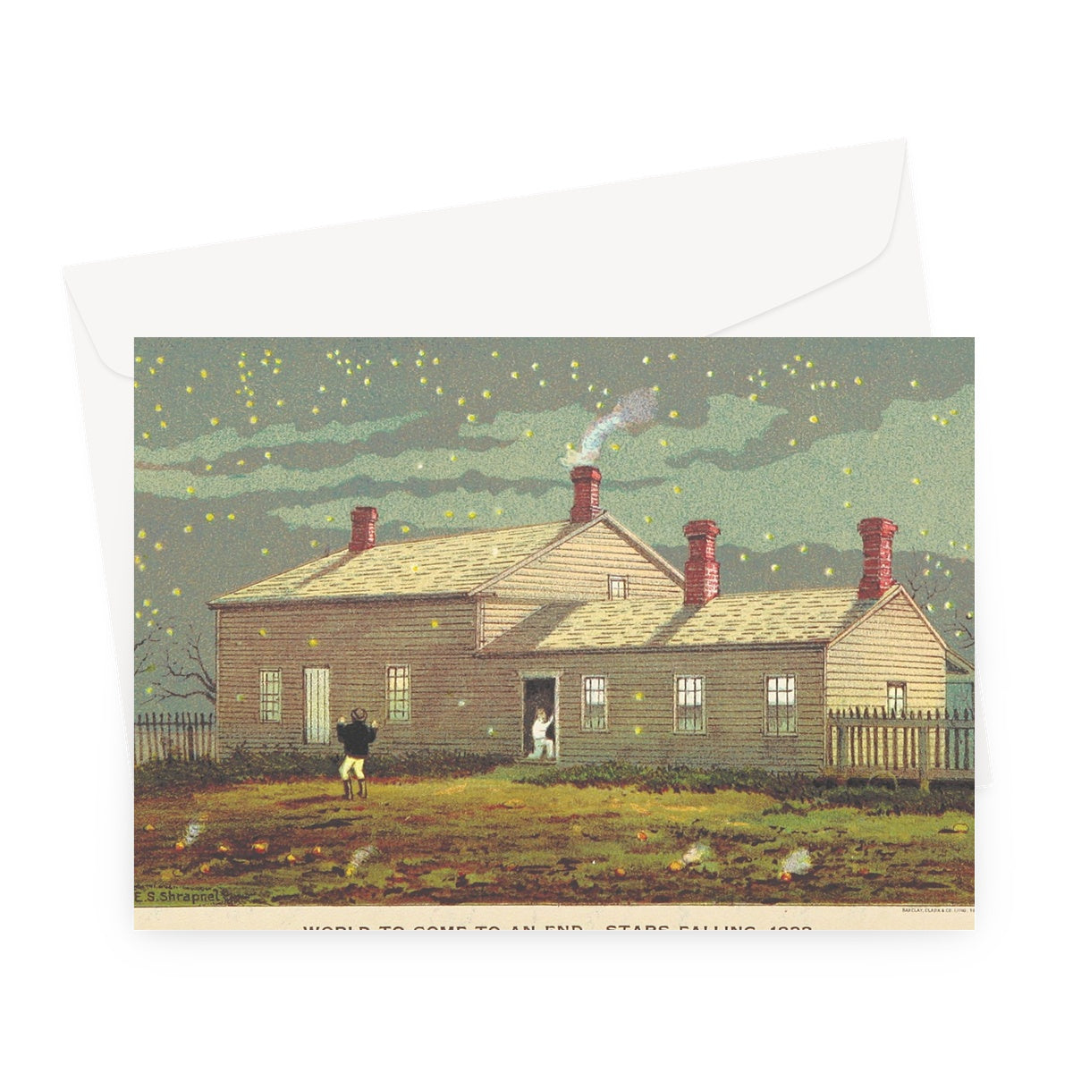 World To Come To An End. Stars Falling, 1833 - Greeting Card