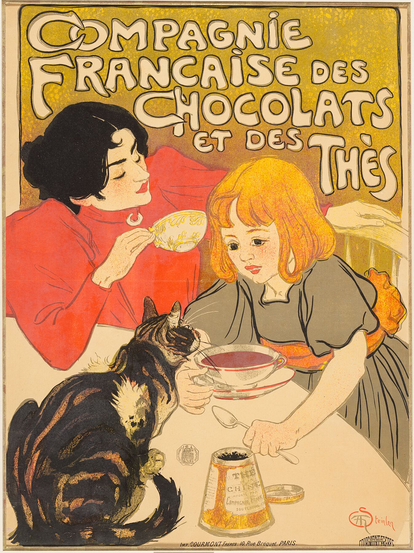 Compagnie Française des Chocolats et des Thés Théophile Alexandre Steinlen (Switzerland, Lausanne, active France, 1859-1923) France, 1895