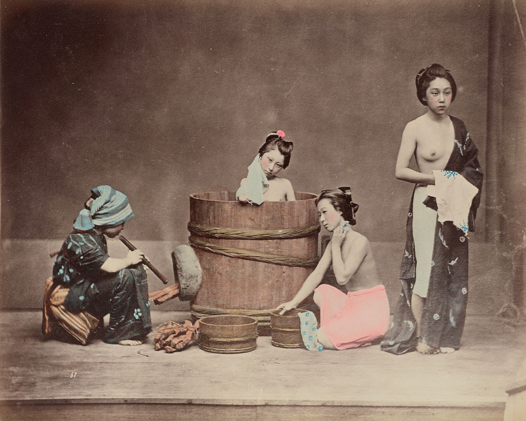 Home Bathing -  Attributed to Yamamoto - 1880s