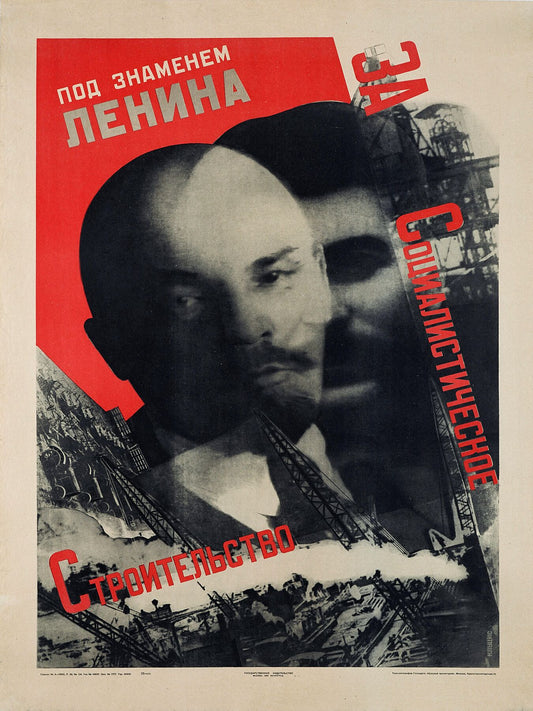 Under the banner of Lenin for socialist construction Poster - Gustavs Klucis 1930