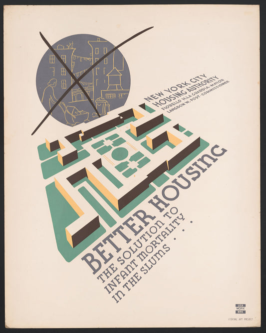 Poster Promoting Better Housing Federal Art Project - 1937