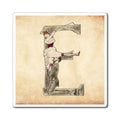 Magnet featuring the letter E from the Erotic Alphabet, 1880, by French artist Joseph Apoux (1846-1910).